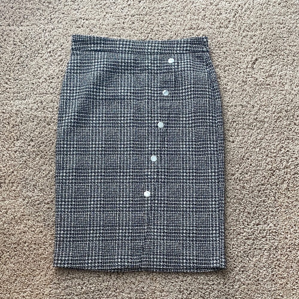Soho Apparel Black and White Checkered Pencil Skirt